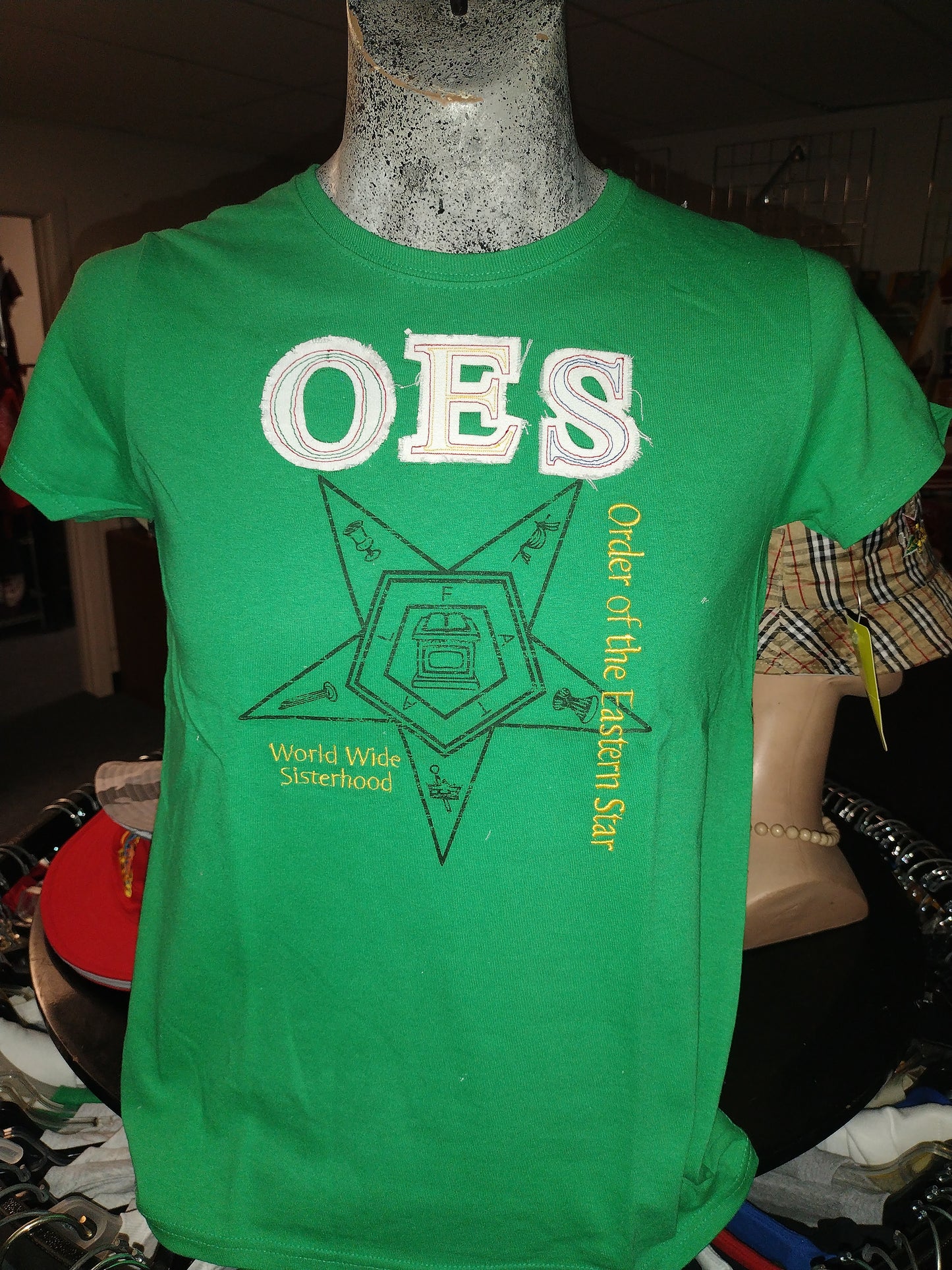 OES Distressed embroidered Tee
