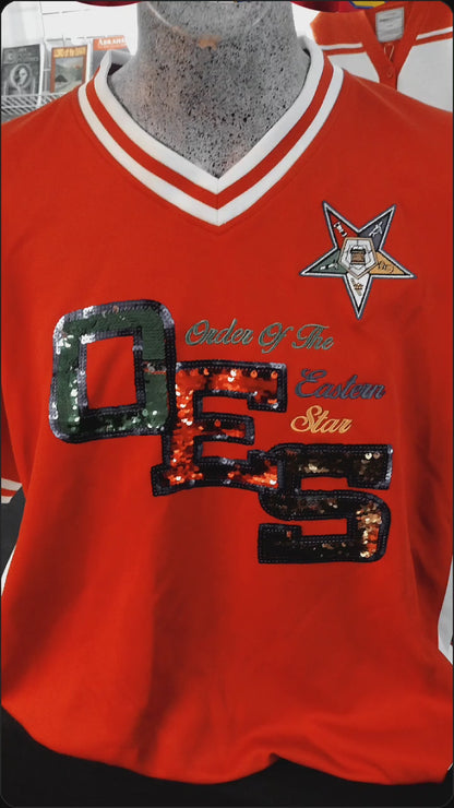 Red/White Sequin Jersey