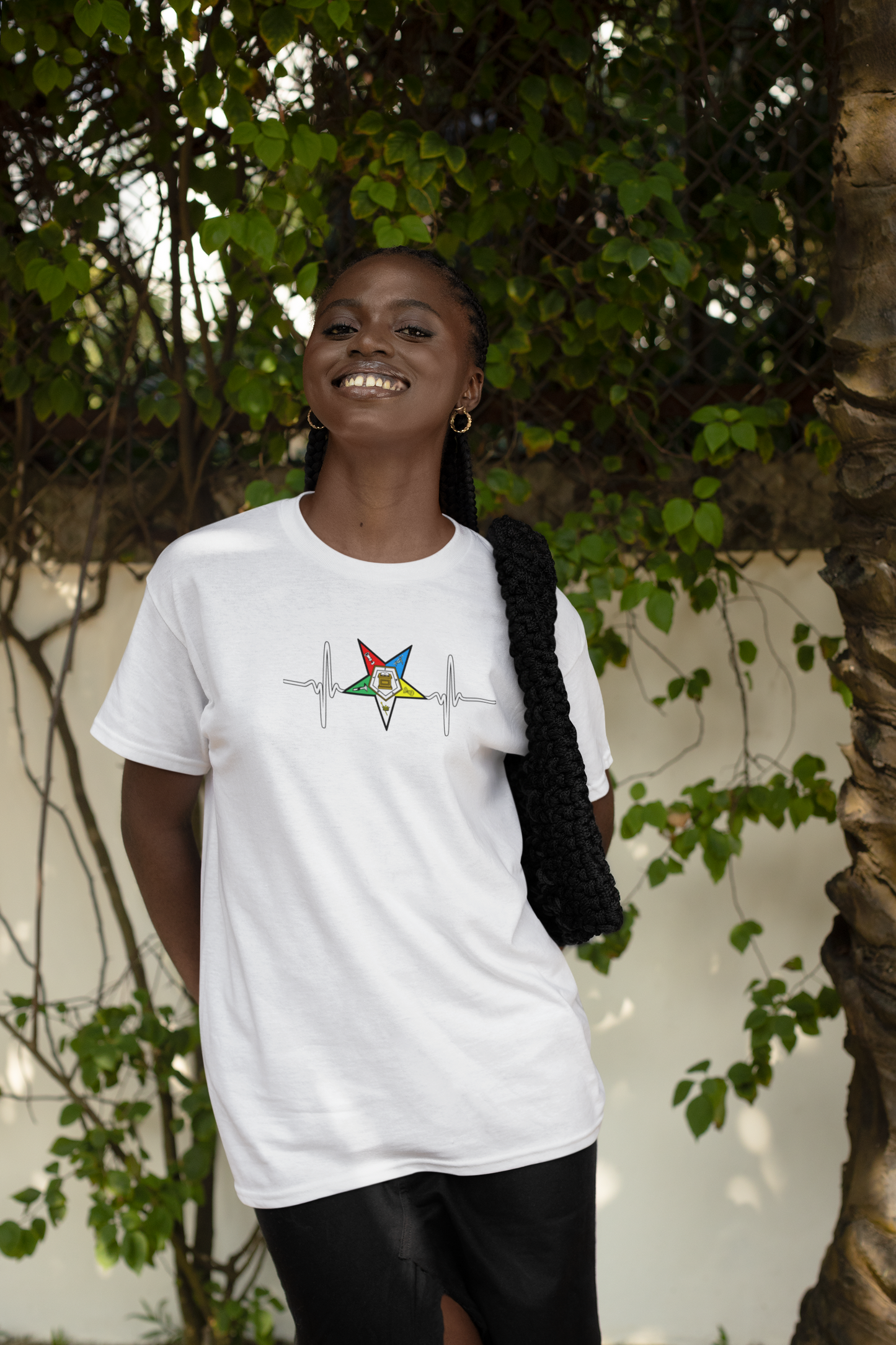OES Heartbeat White T-shirt
